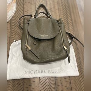 Michael Kors VIV Olive Leather Backpack